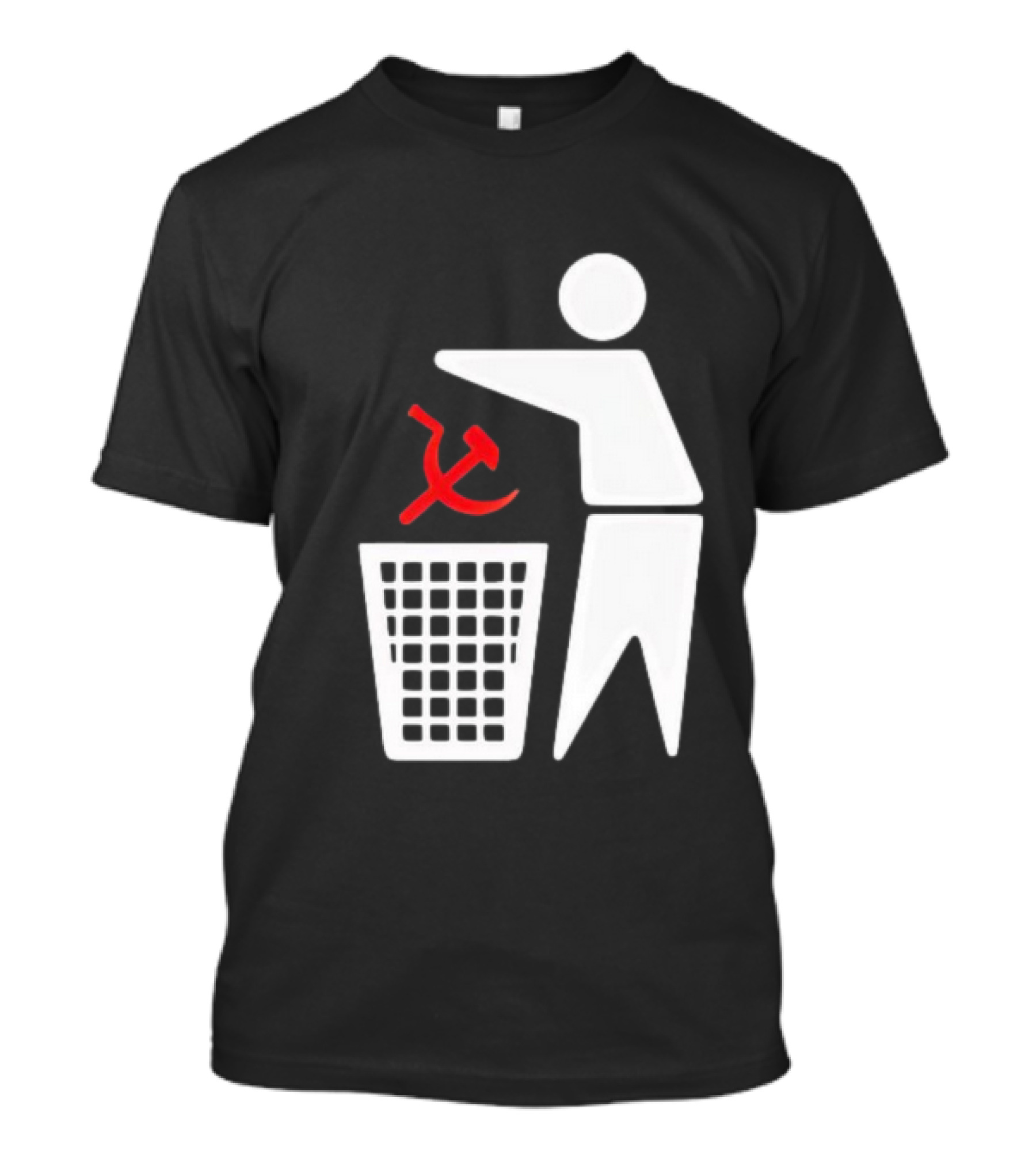 Communism Trash Can Hammer Sickle Disposal T-Shirt