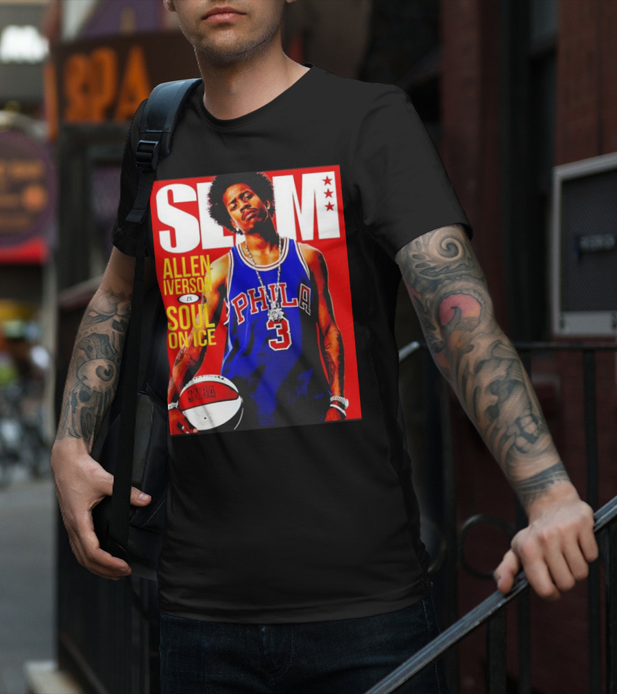 Allen Iverson SLAM Magazine Philly 3 Soul On Ice T-Shirt
