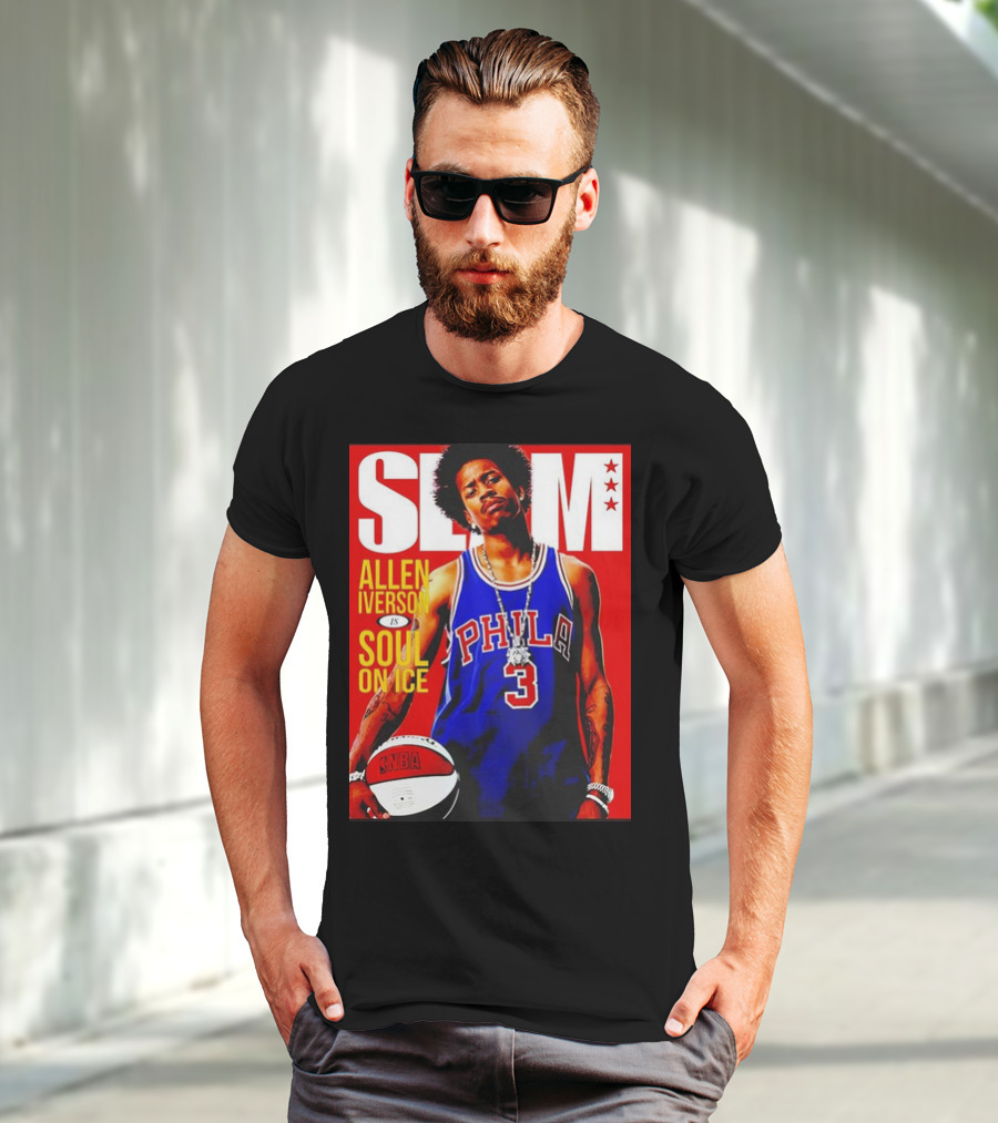 Allen Iverson SLAM Magazine Philly 3 Soul On Ice T-Shirt