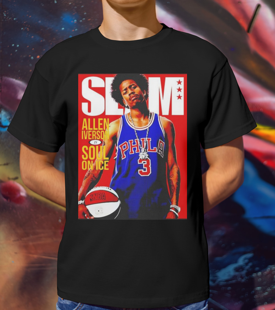 Allen Iverson SLAM Magazine Philly 3 Soul On Ice T-Shirt