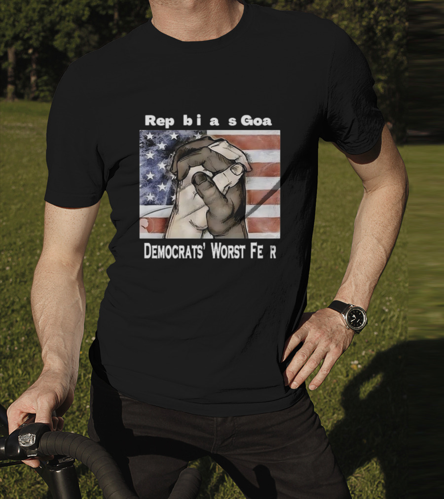 Republicans Goal Democrats' Worst Fear American Flag Handshake T-Shirt