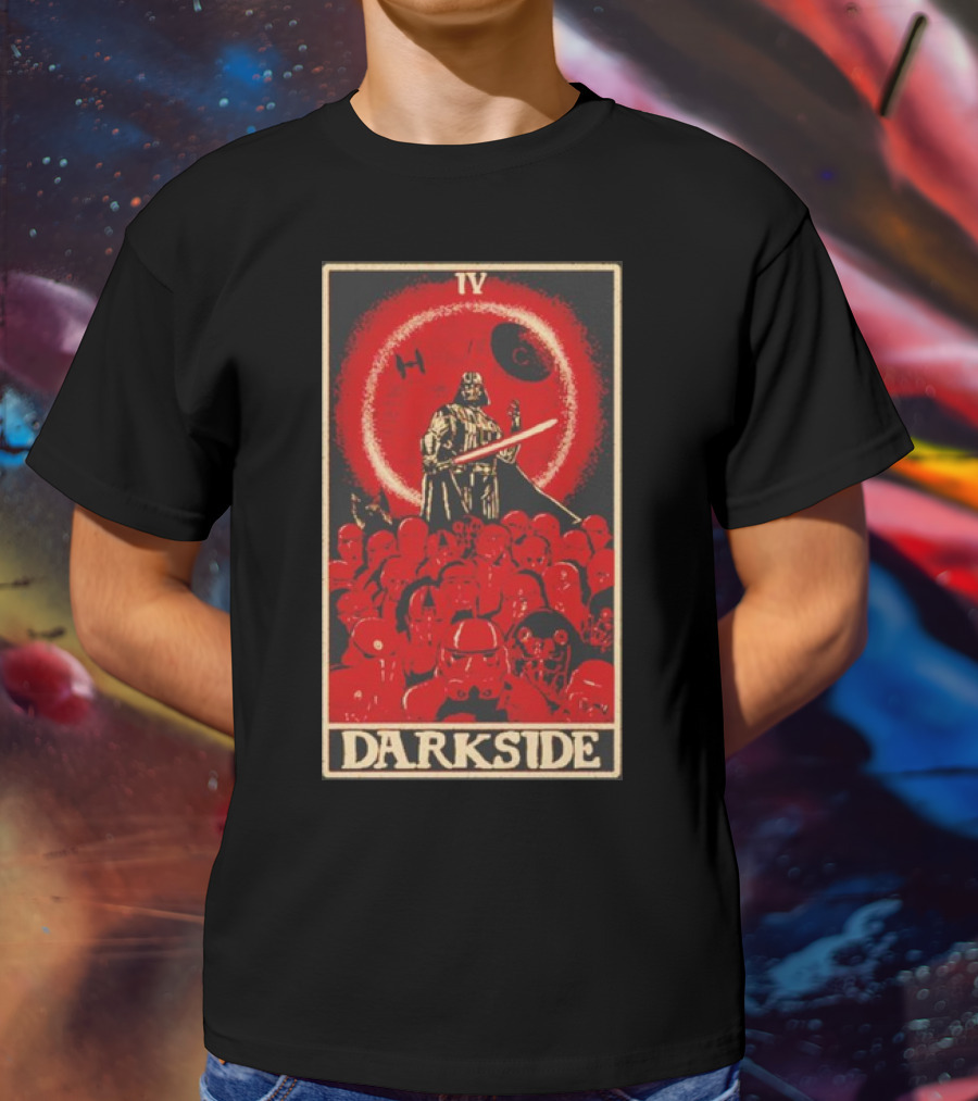Darkside Tarot Card IV Darth Vader Death Star Stormtroopers T-Shirt