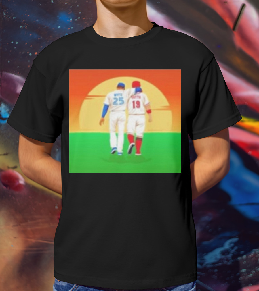 Devon White And Joey Votto Sunset Sports Moment Embrace T-Shirt