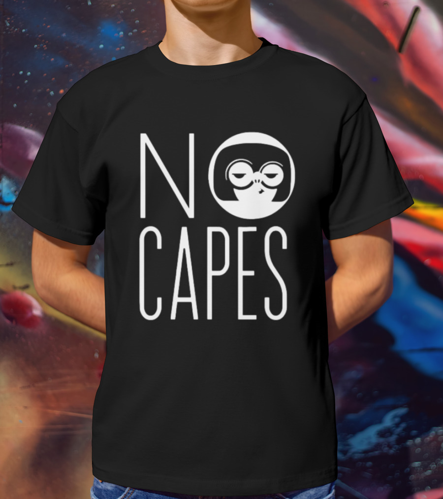 Edna Mode No Capes The Incredibles Disney Logo Iconic T-Shirt