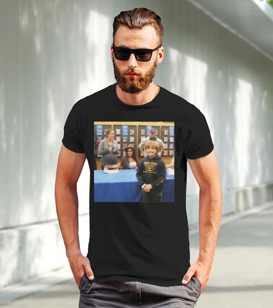 Jake Shane With Nicole Snooki Lavelle Venice Beach Surf Wear T-Shirt