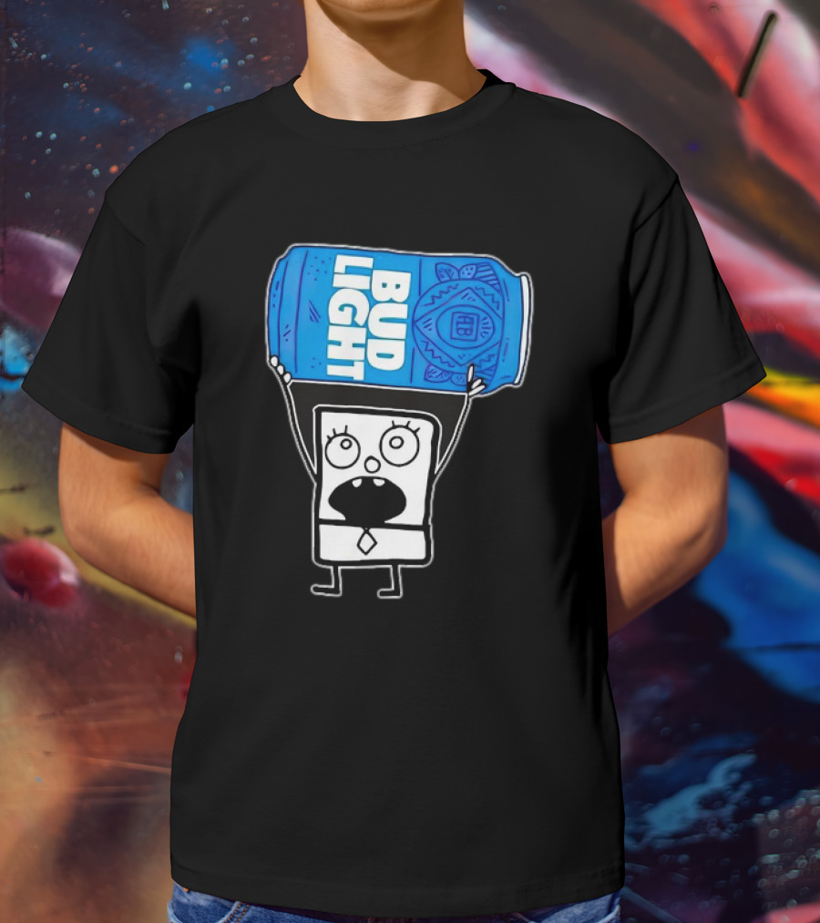 Doodlebob Holding Bud Light Can T-Shirt