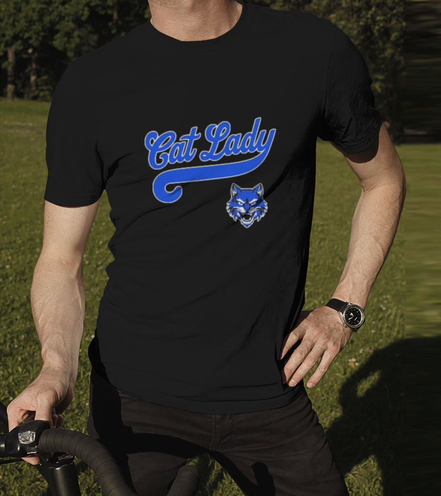 Cat Lady Wildcat Baseball Team T-Shirt