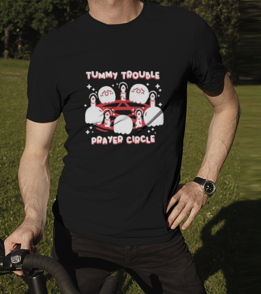 Tummy Trouble Prayer Circle Candle Creatures Ritual T-Shirt