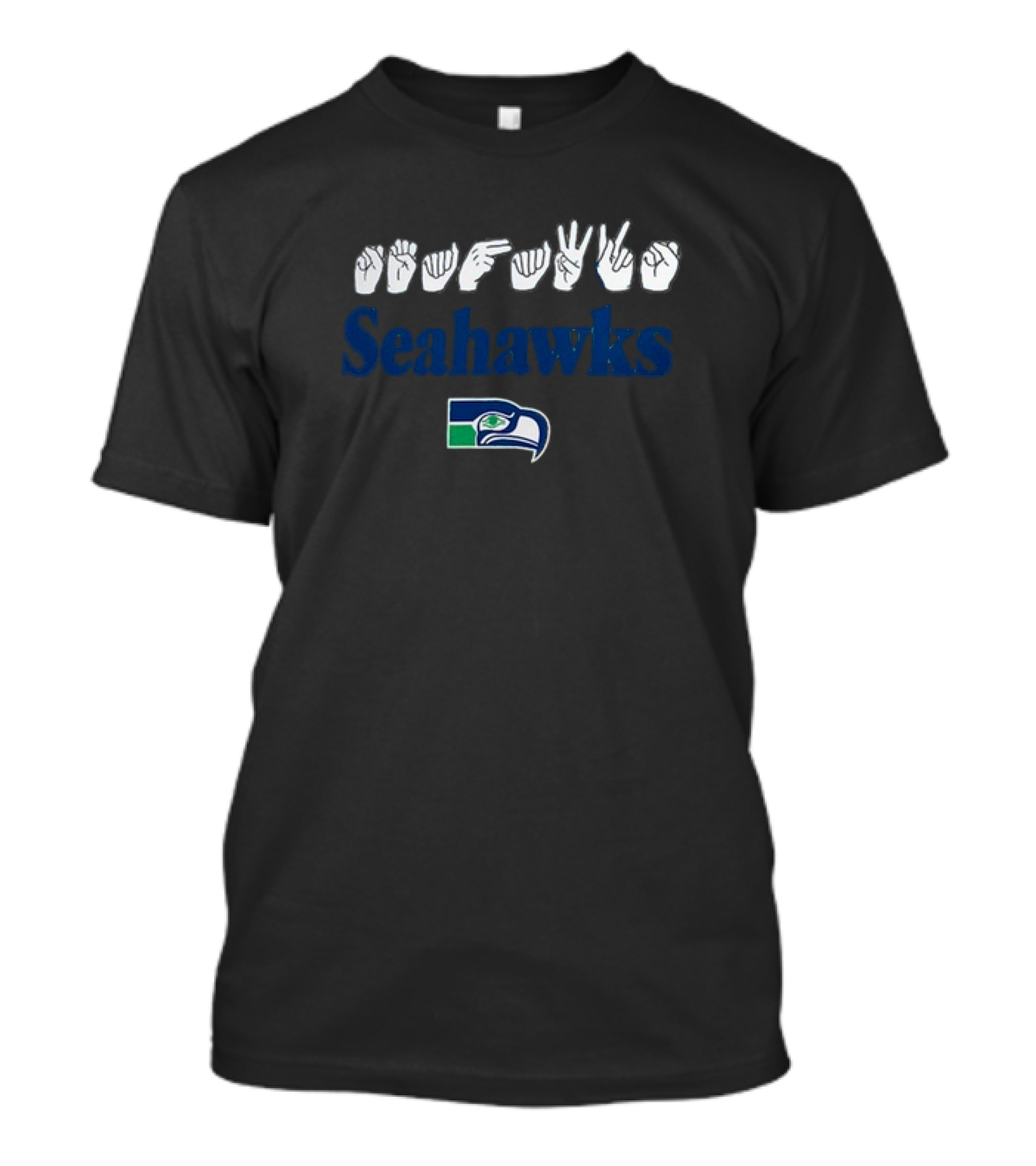 Seattle Seahawks NFL ASL Love Sign American Sign Language Homage T-Shirt
