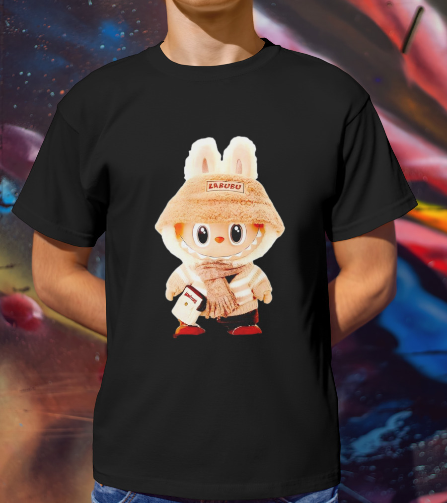 Labubu Bunny Hoodie With Scarf And Bag Accessories T-Shirt