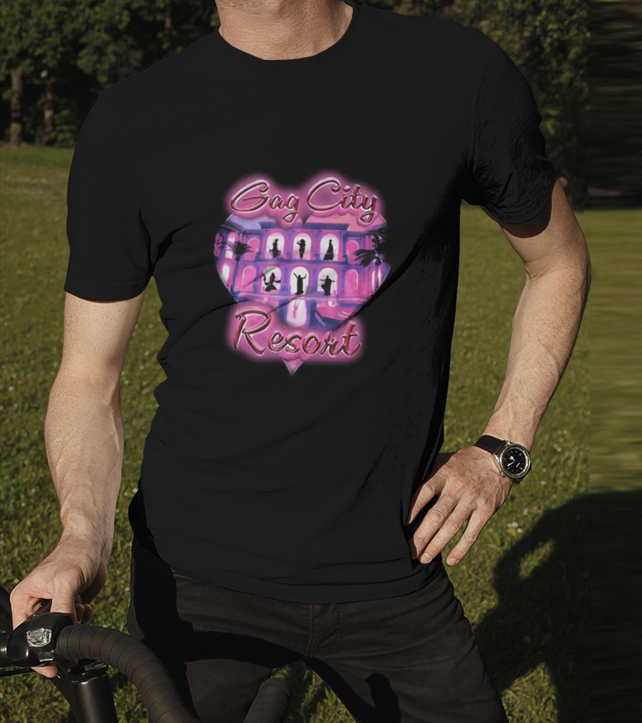 Gag City Resort Heart Silhouette Scene T-Shirt