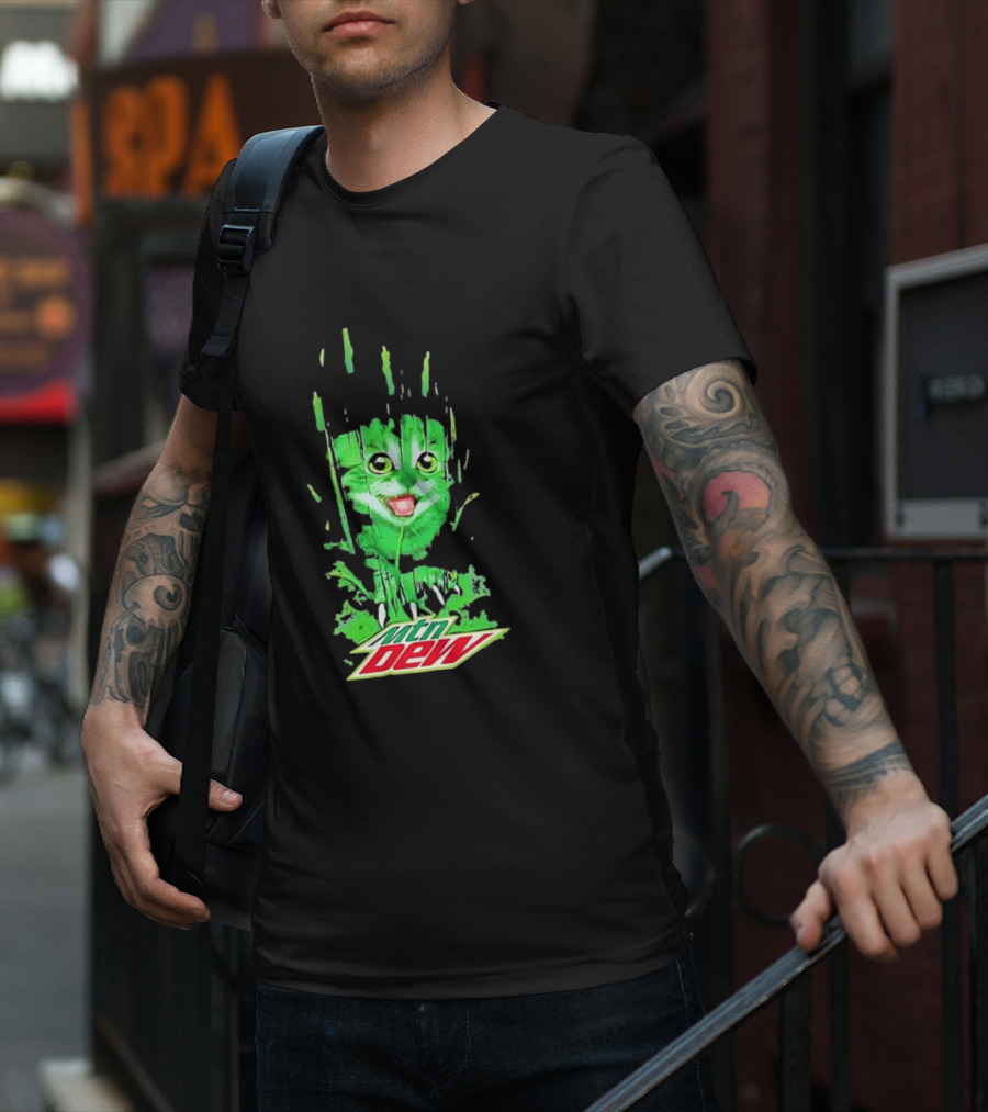 Mtn Dew Green Cat Splash T-Shirt