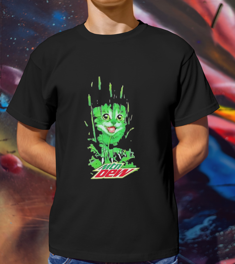 Mtn Dew Green Cat Splash T-Shirt