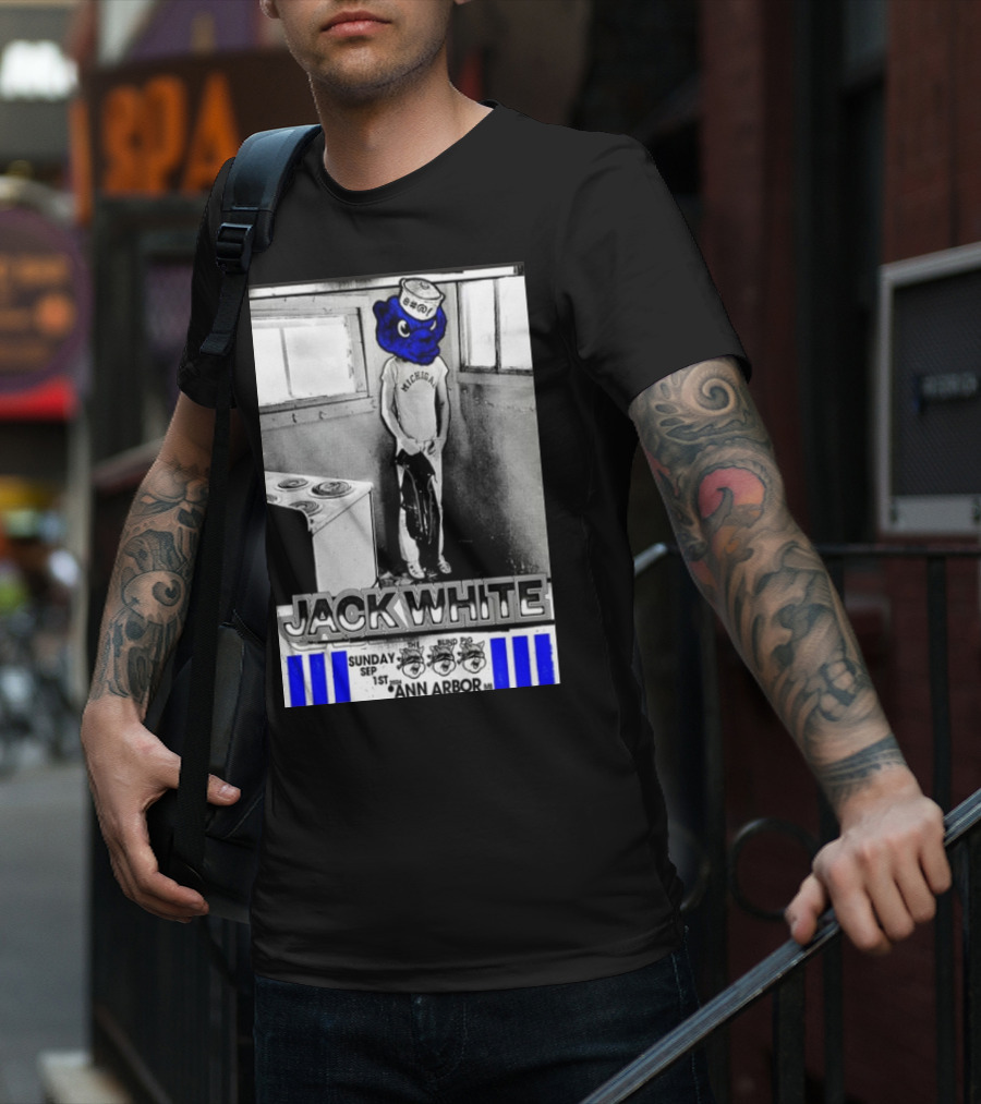 Jack White Michigan Blue Bear Ann Arbor September 1 T-Shirt