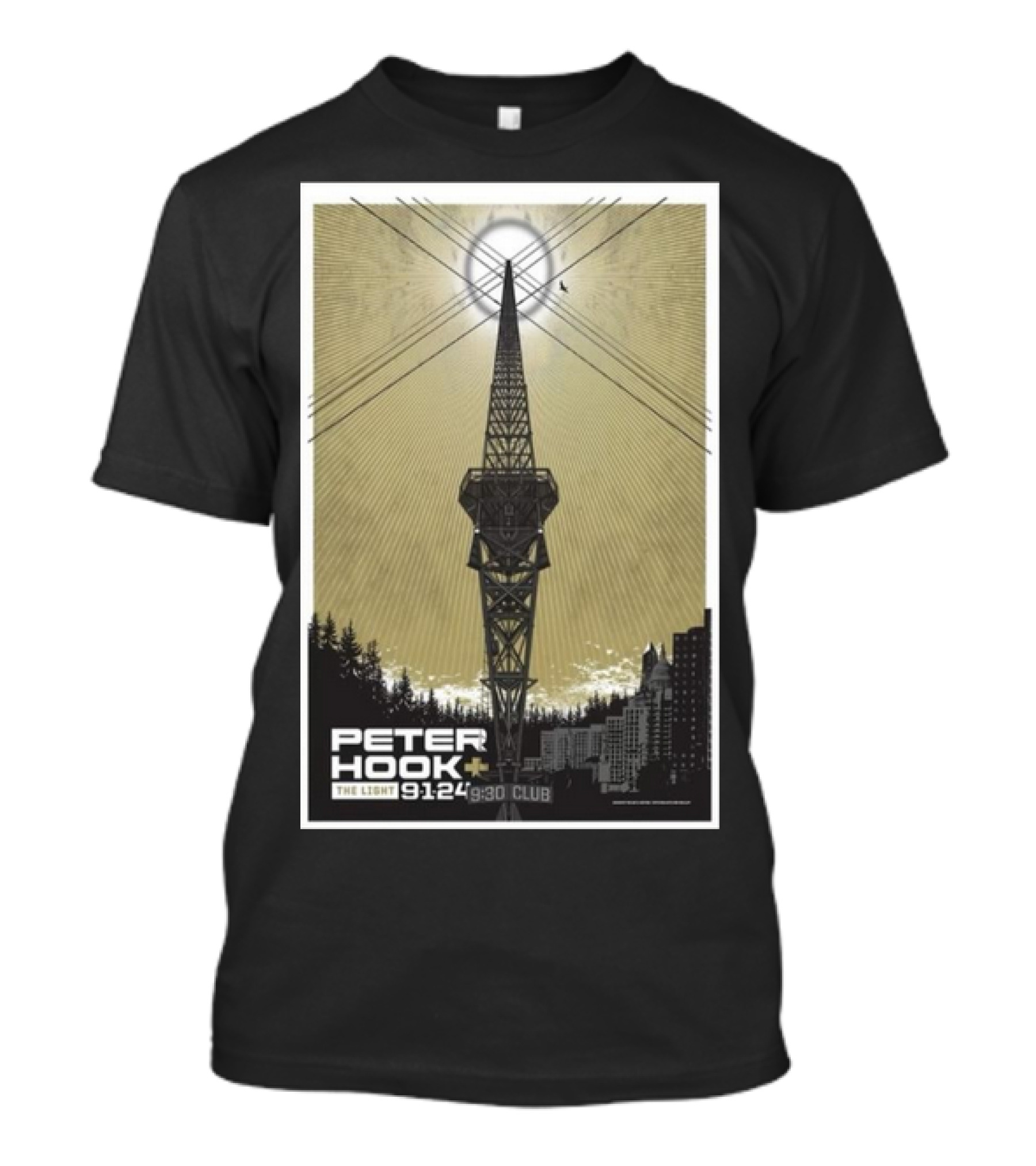 Peter Hook And The Light 9/1/24 9:30 Club Washington DC Tour T-Shirt