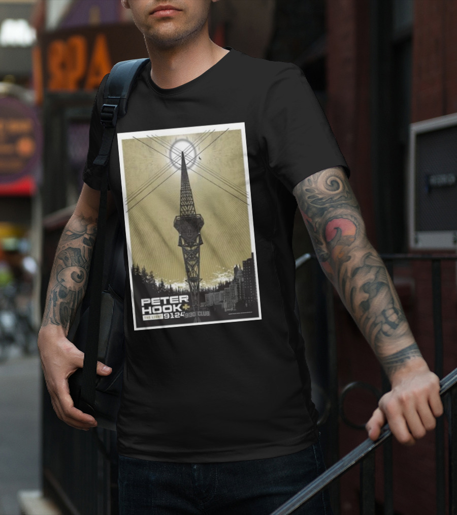 Peter Hook And The Light 9/1/24 9:30 Club Washington DC Tour T-Shirt