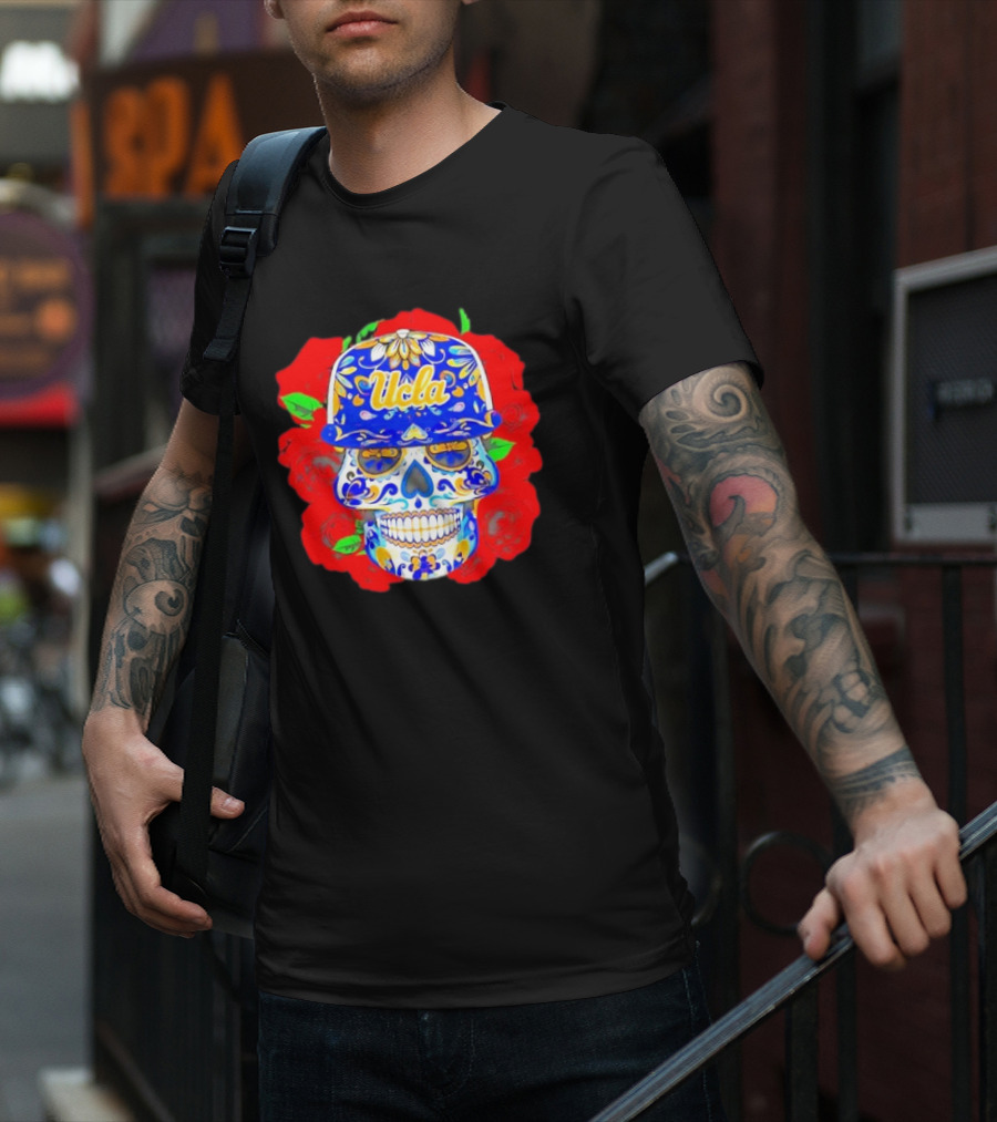 Ucla Bruins Sugar Skull Roses T-Shirt