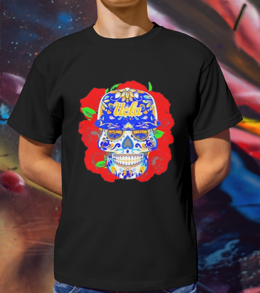 Ucla Bruins Sugar Skull Roses T-Shirt