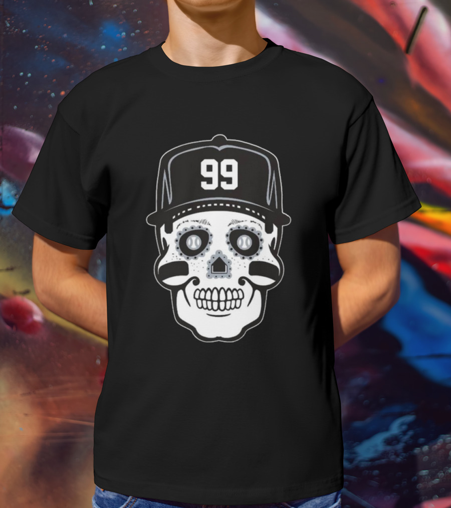 Aaron Judge 99 Sugar Skull Baseball T-Shirt