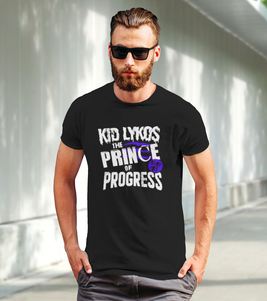 Kid Lykos The Prince Of Progress With Paw Prints T-Shirt