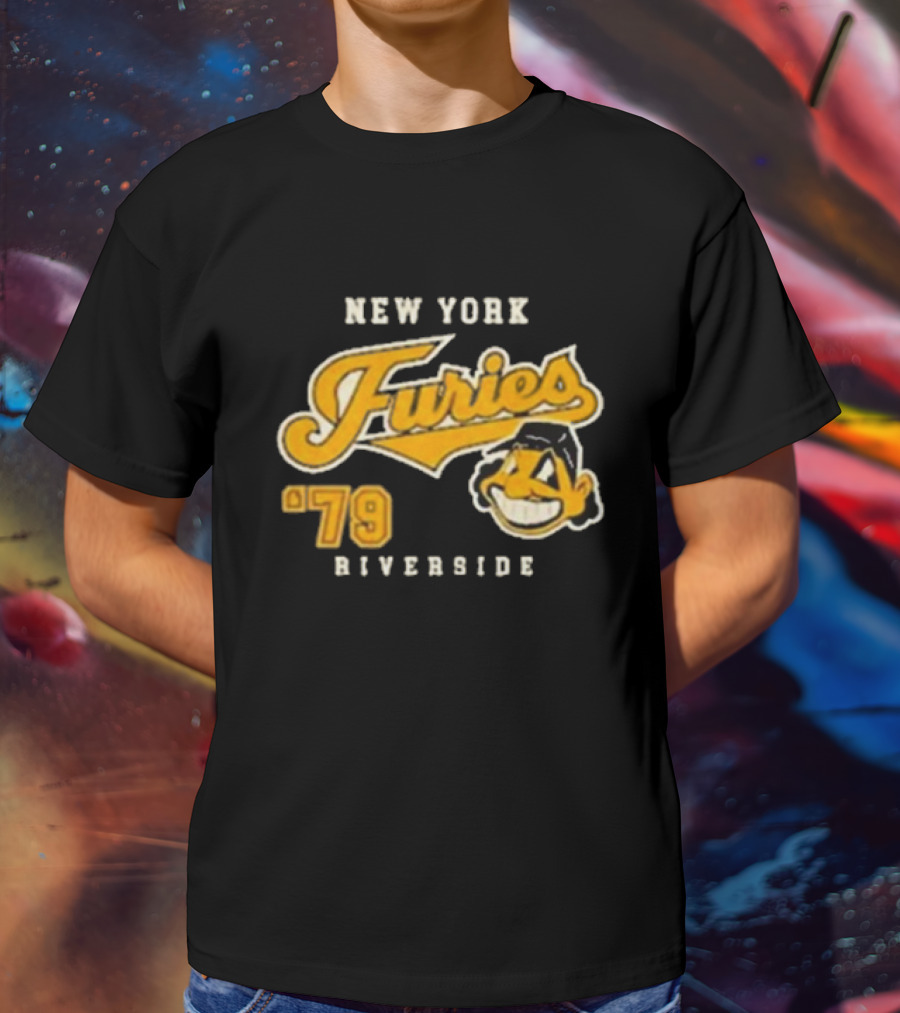 New York Furies Riverside '79 Vintage Sports Logo With Mascot T-Shirt