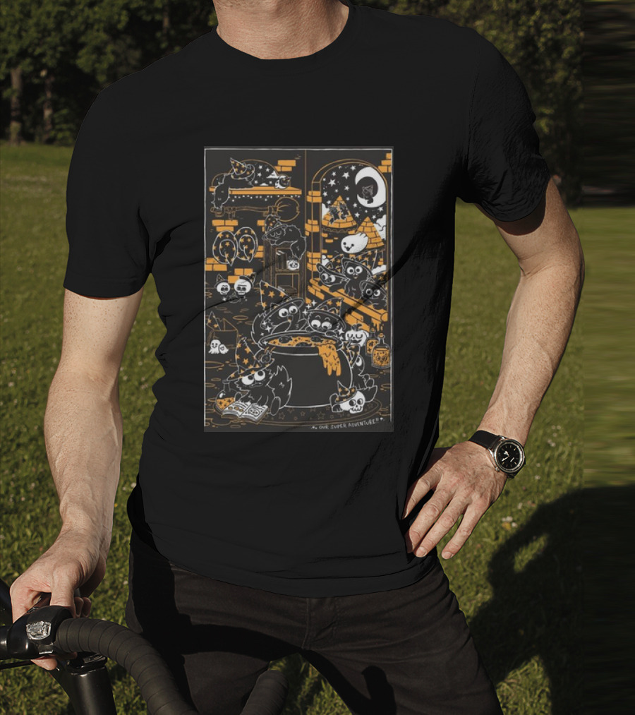 Our Super Adventure Wizard Cats In Magical Potion Room T-Shirt
