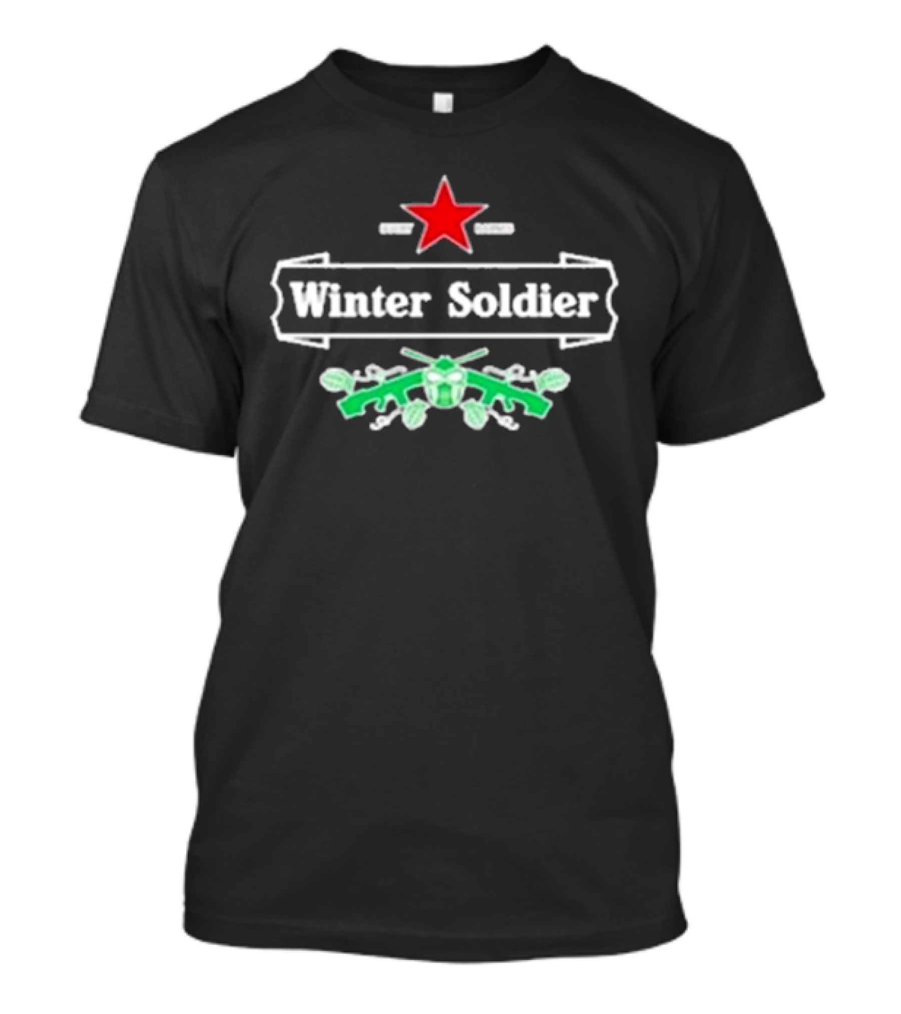 Winter Soldier Bucky Barnes Star Beer Emblem T-Shirt
