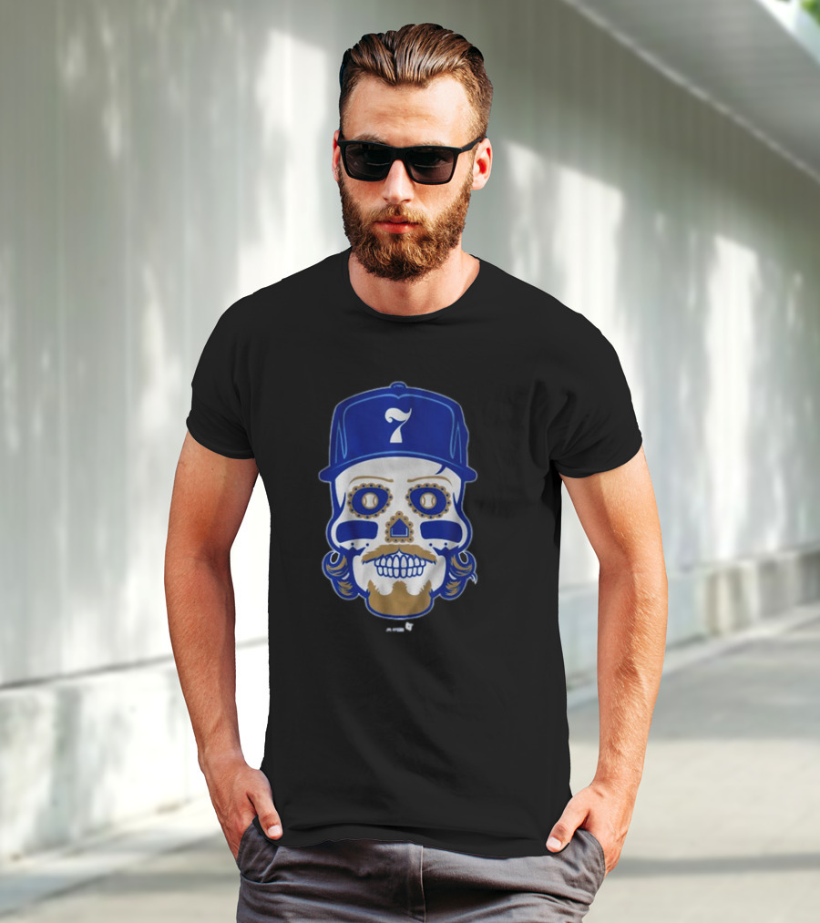 Bobby Witt Jr. Sugar Skull Baseball Cap T-Shirt