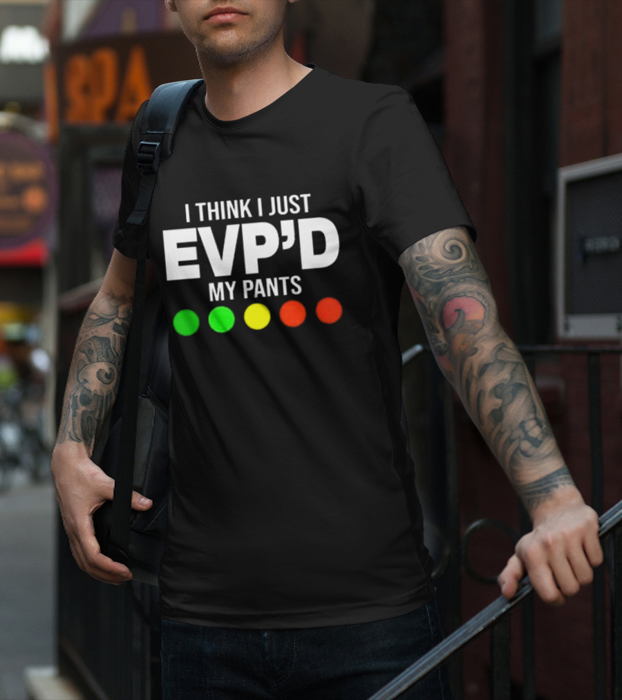 Greg Newkirk I Think I Just EVP’d My Pants Ghost Hunting Humor Paranormal Lights T-Shirt