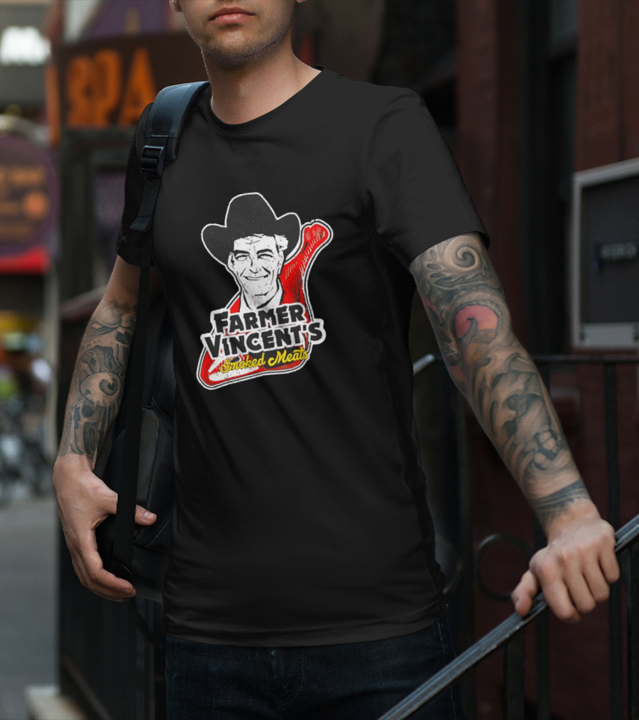 Farmer Vincent's Smoked Meats Vintage Cowboy T-Shirt