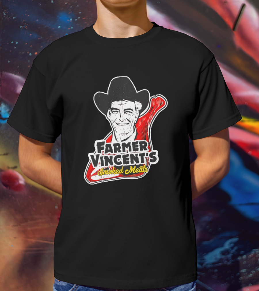 Farmer Vincent's Smoked Meats Vintage Cowboy T-Shirt