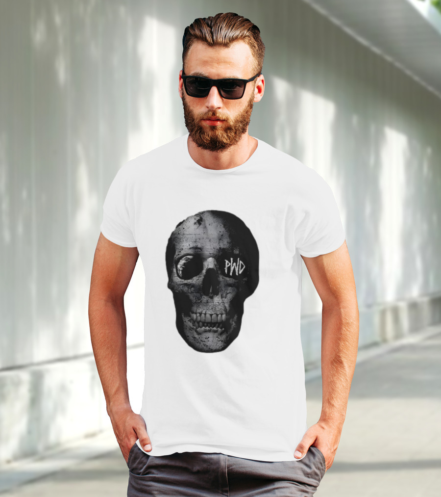 PWD Parkway Drive Dark Days 2012 Atlas Skull Image T-Shirt