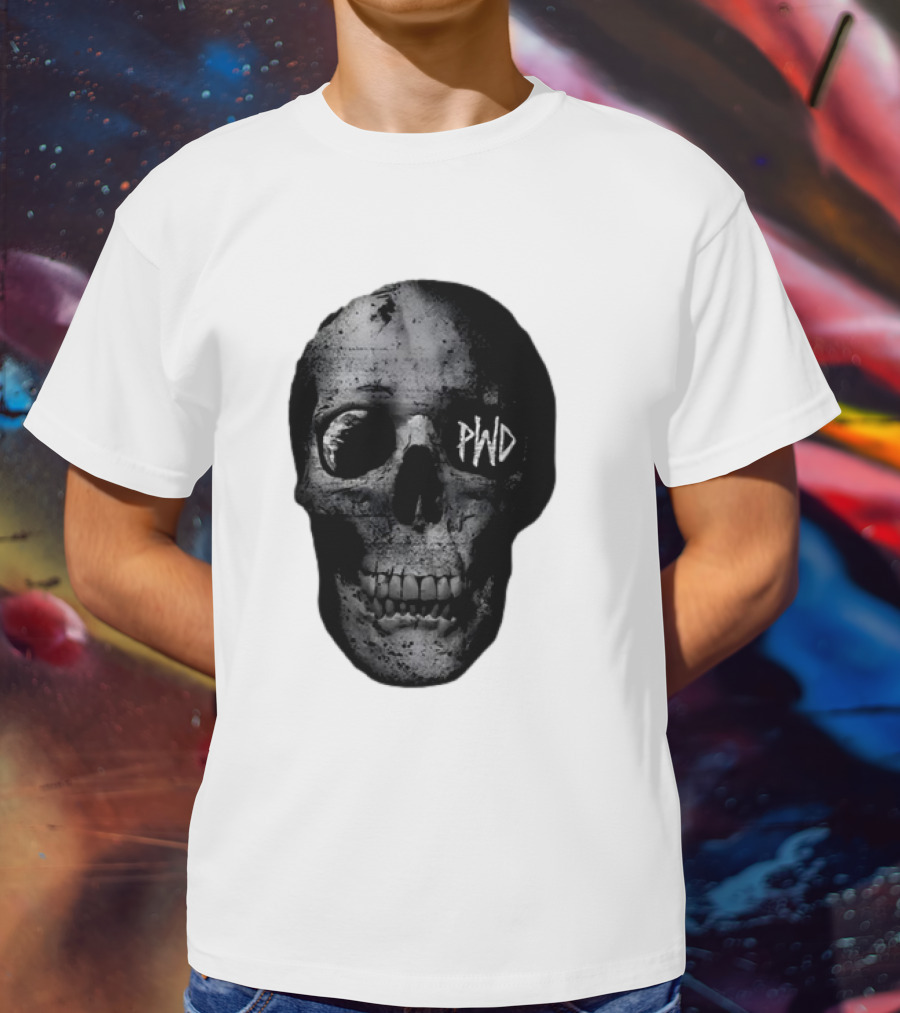 PWD Parkway Drive Dark Days 2012 Atlas Skull Image T-Shirt