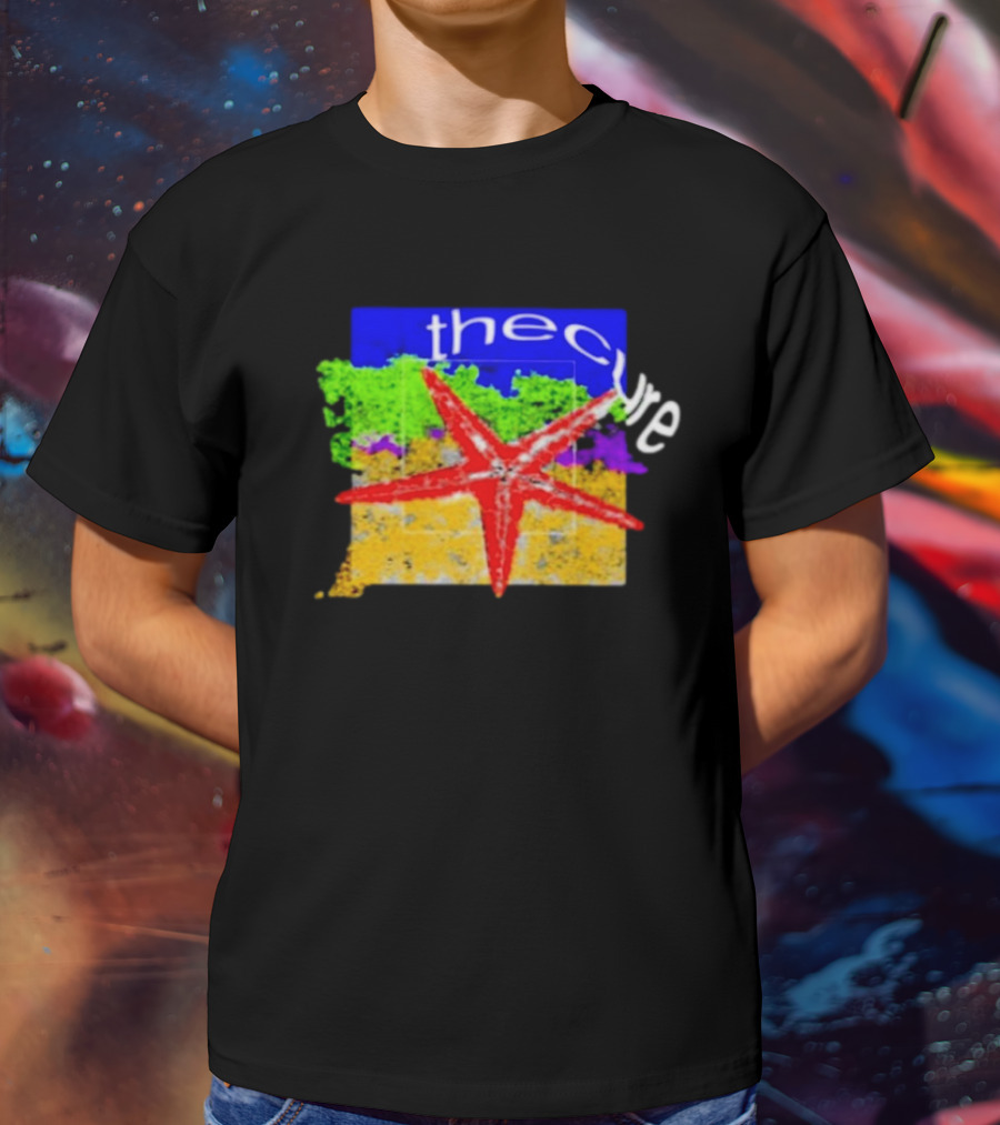 The Cure Starburst Grunge Color Block T-Shirt