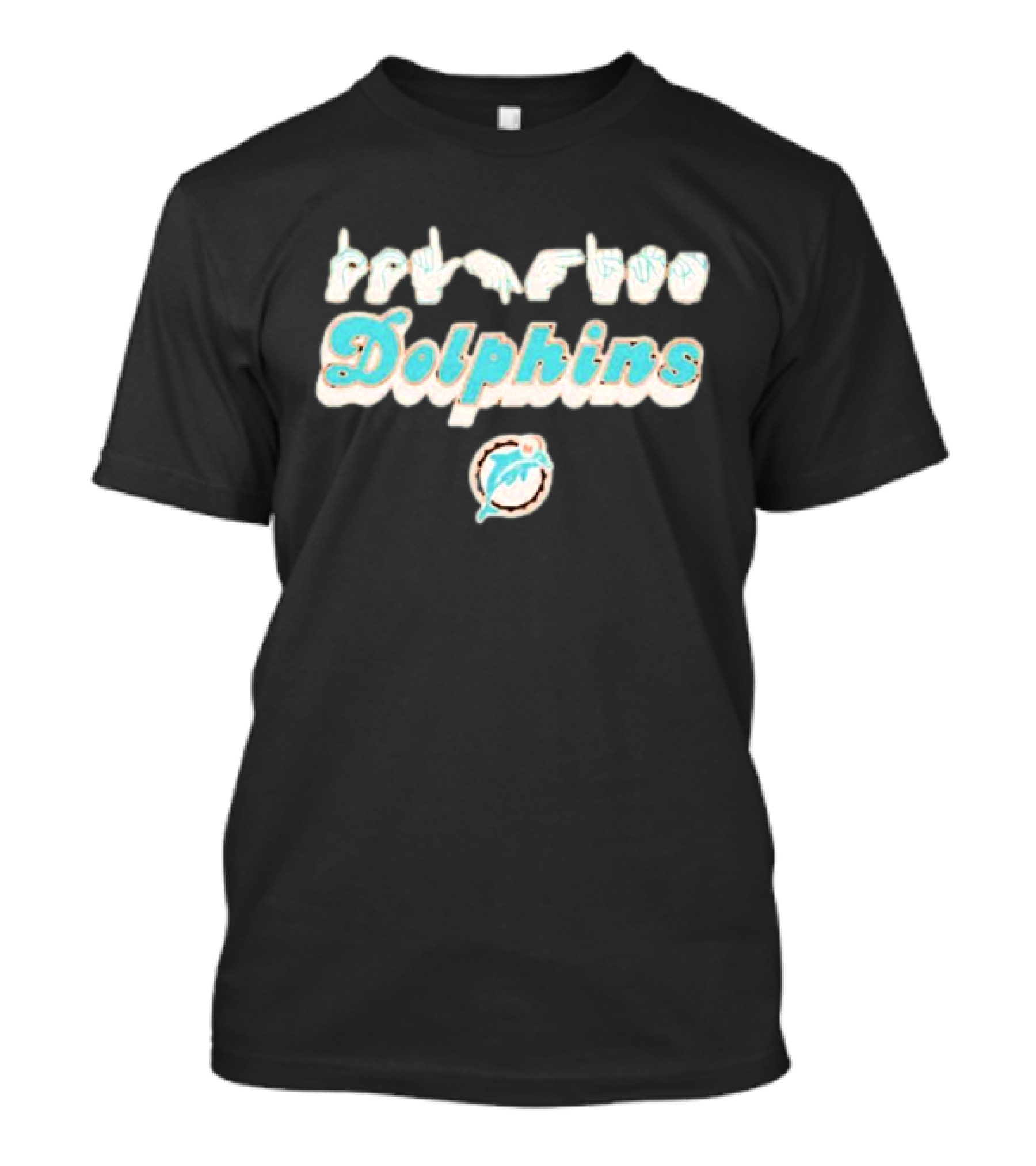 Miami Dolphins Love Hand Sign ASL T-Shirt