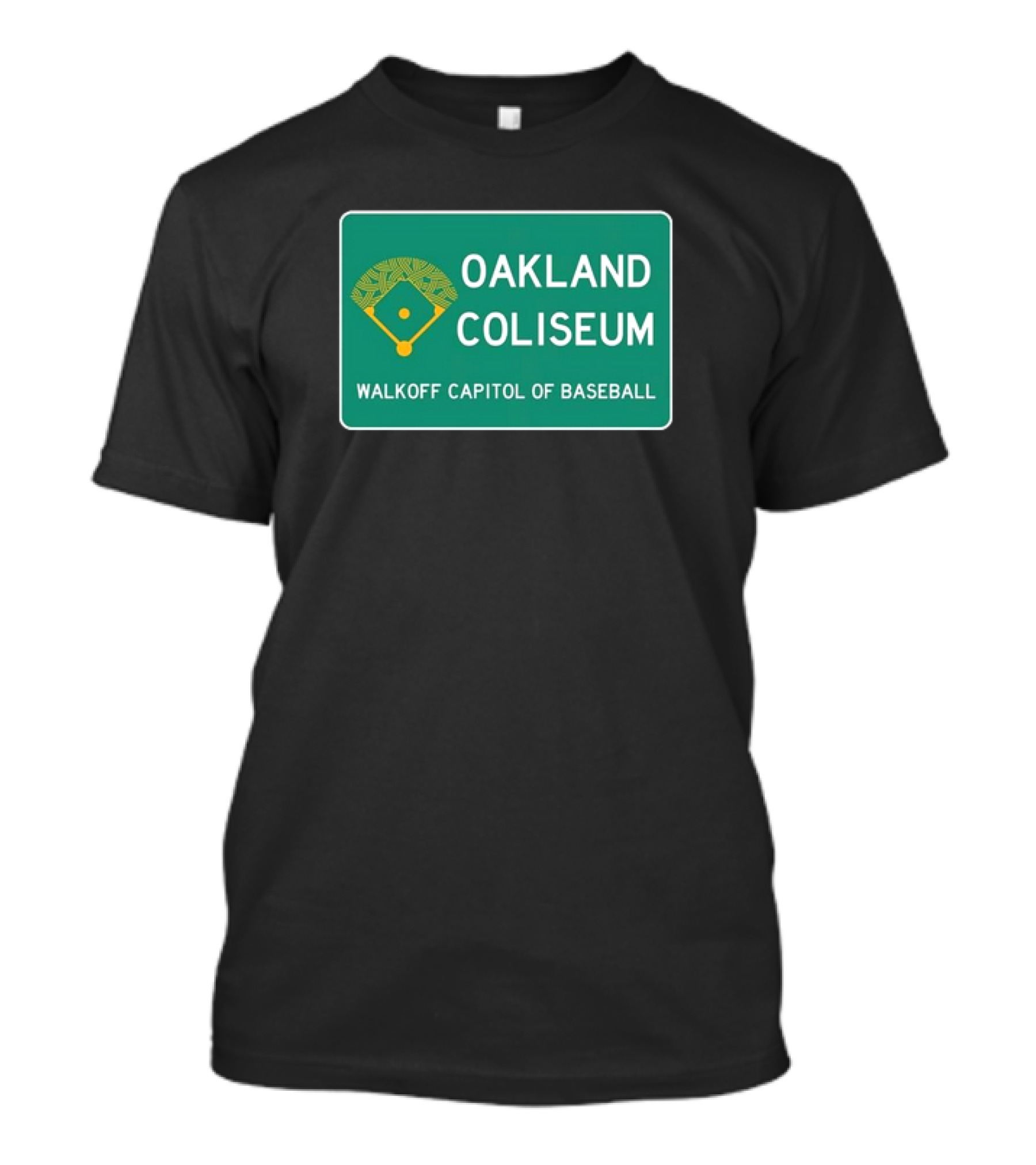 Oakland Coliseum Walkoff Capitol Of Baseball Iconic Sign T-Shirt