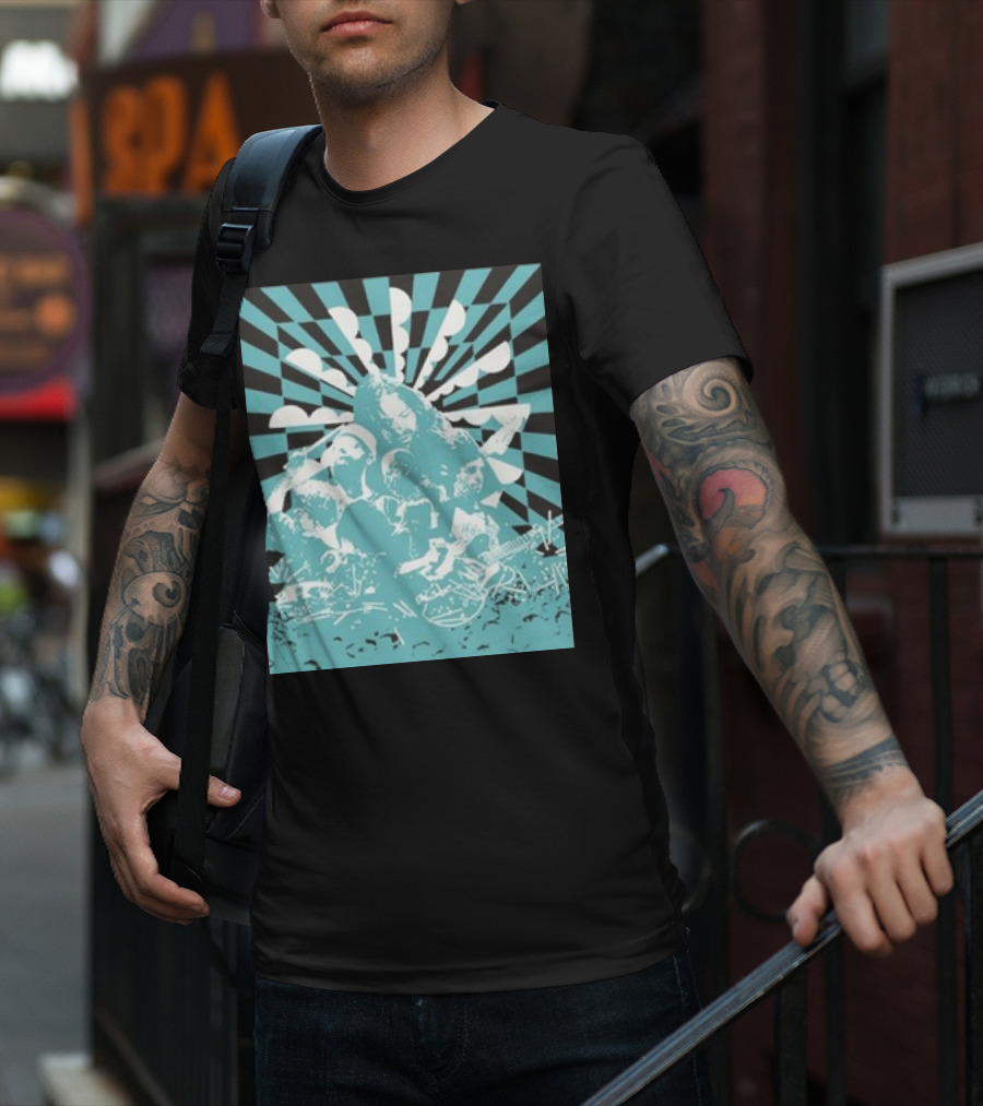 The War On Drugs Optical Collage Sunburst Band Montage T-Shirt