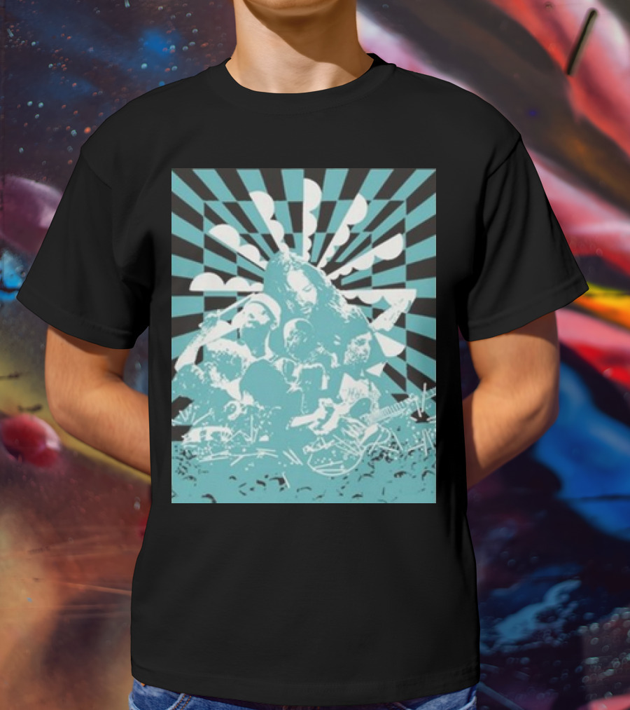 The War On Drugs Optical Collage Sunburst Band Montage T-Shirt