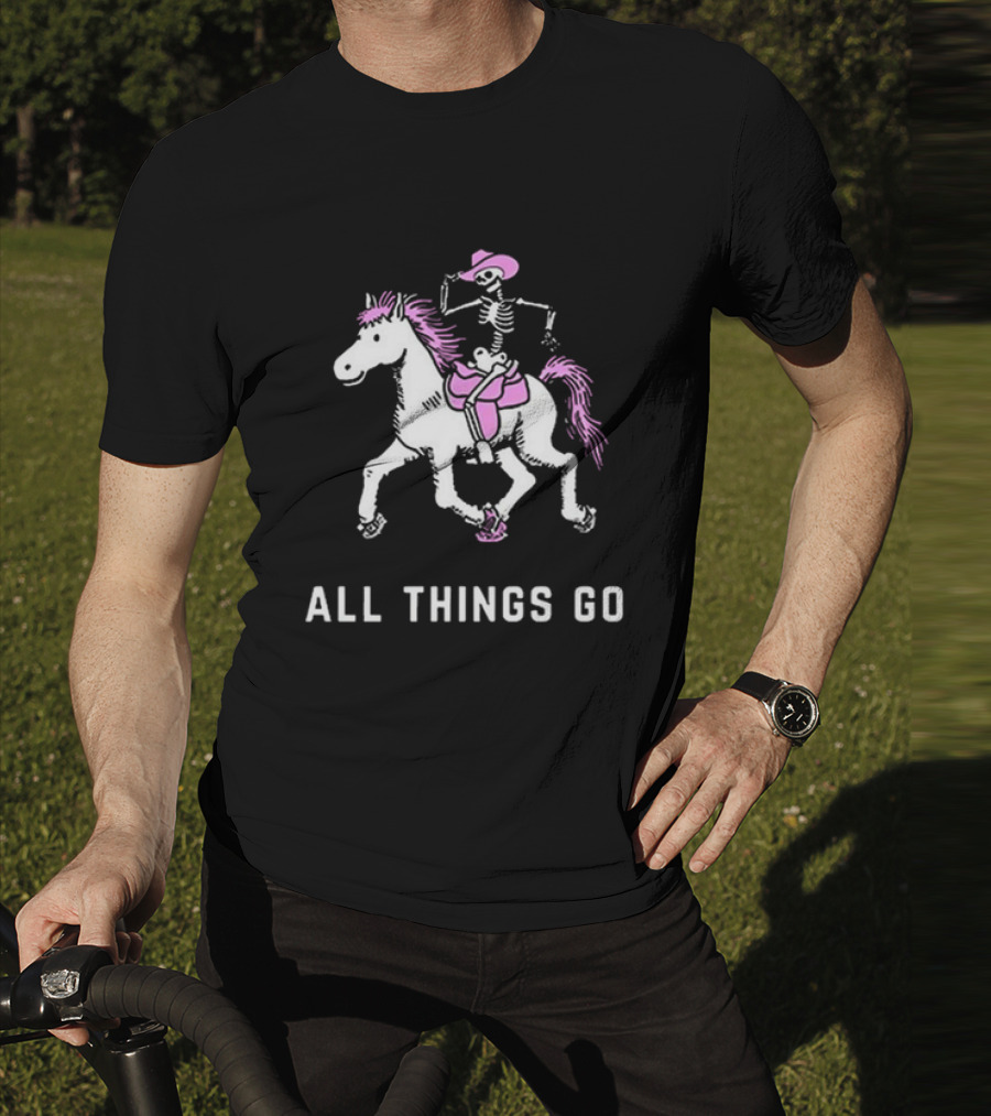 All Things Go Skeleton Riding Pony NYC Lineup T-Shirt