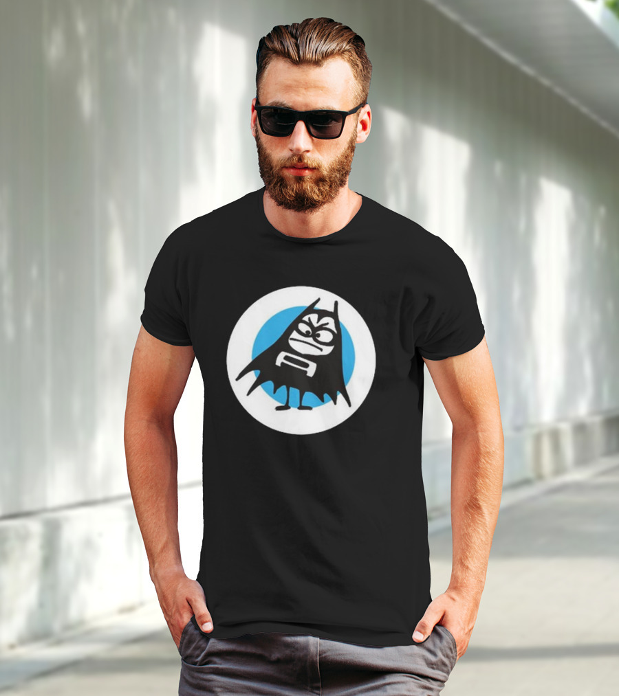 The Aquabats Lil Bat Classic Icon With Cartoon Bat And Mask In Circle T-Shirt