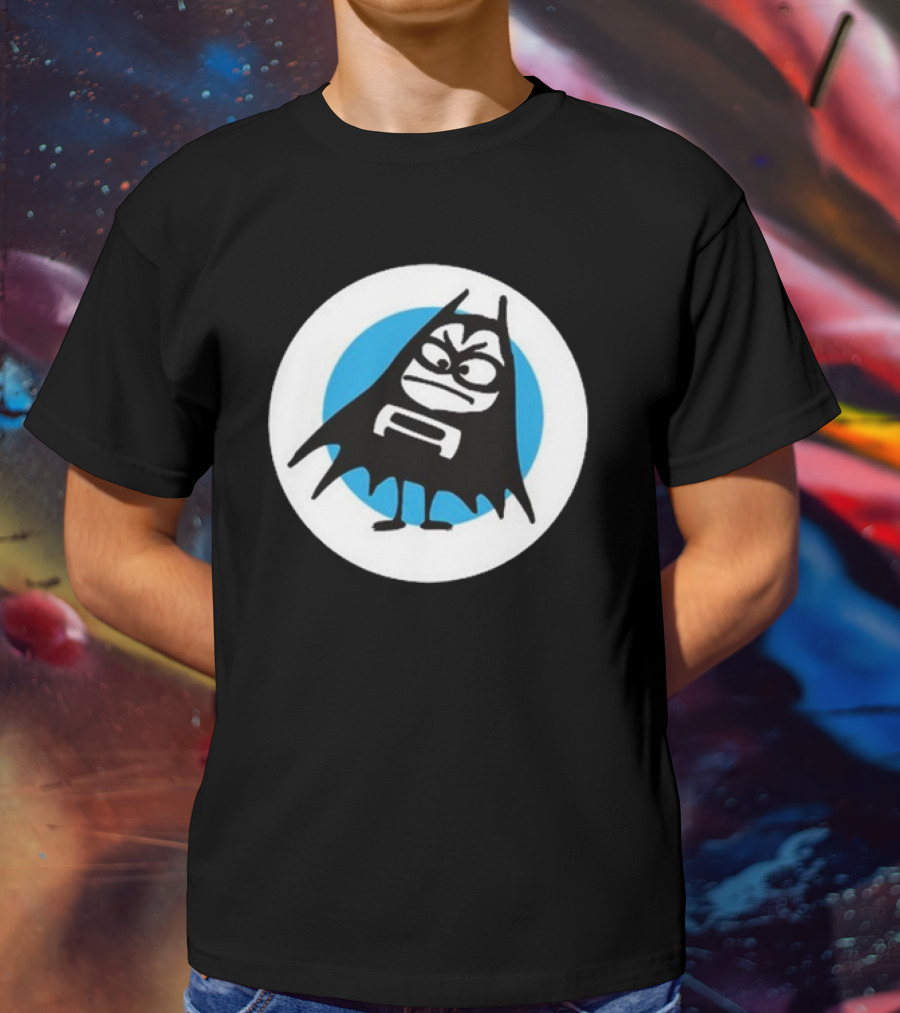 The Aquabats Lil Bat Classic Icon With Cartoon Bat And Mask In Circle T-Shirt