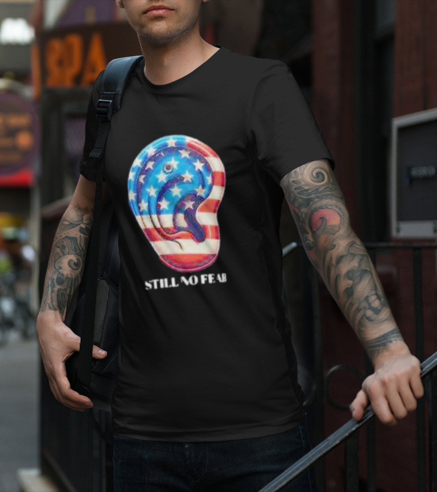 Still No Fear American Flag Ear T-Shirt