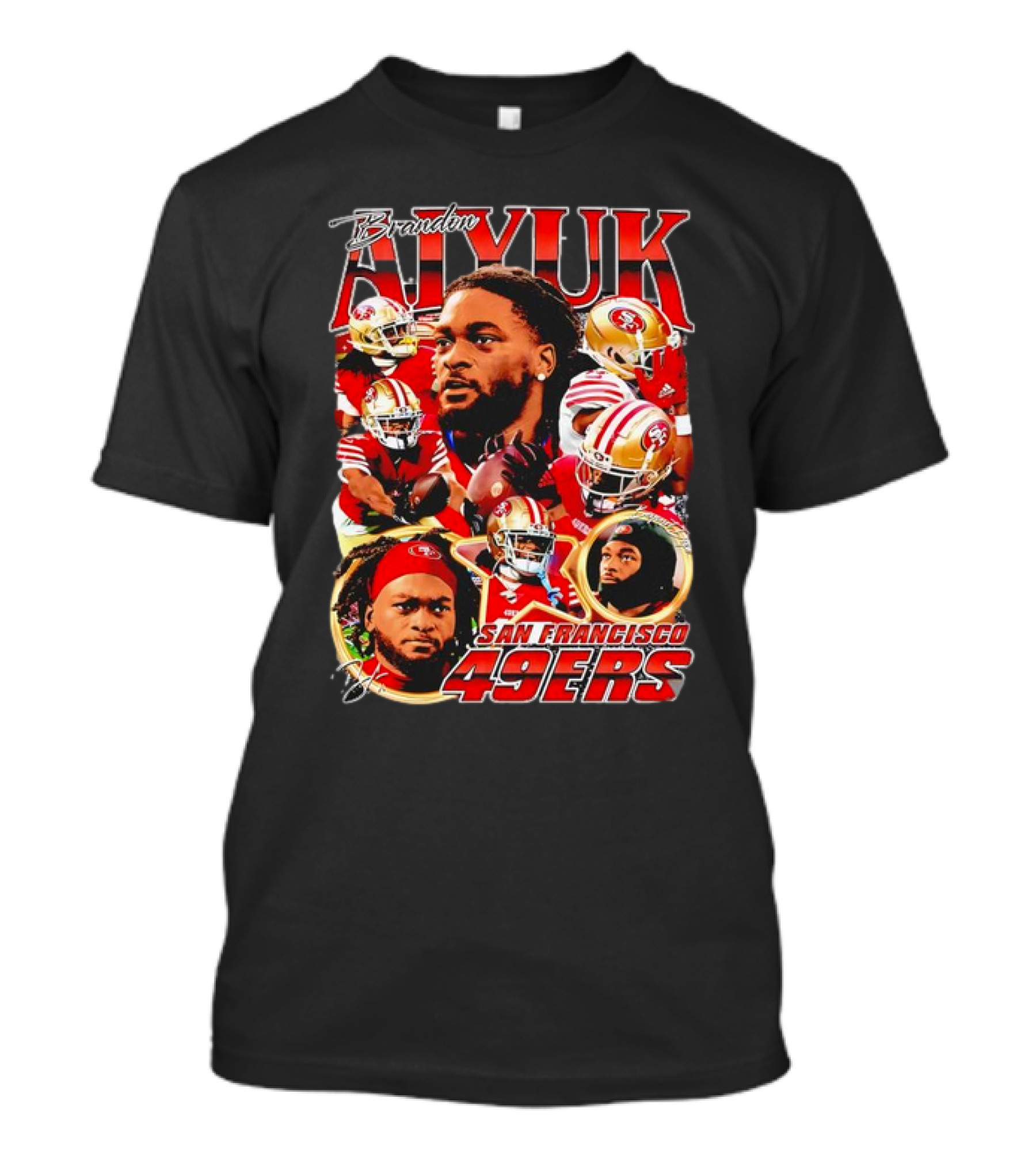 Brandon Aiyuk San Francisco 49ers NFL Football Player Collage T-Shirt