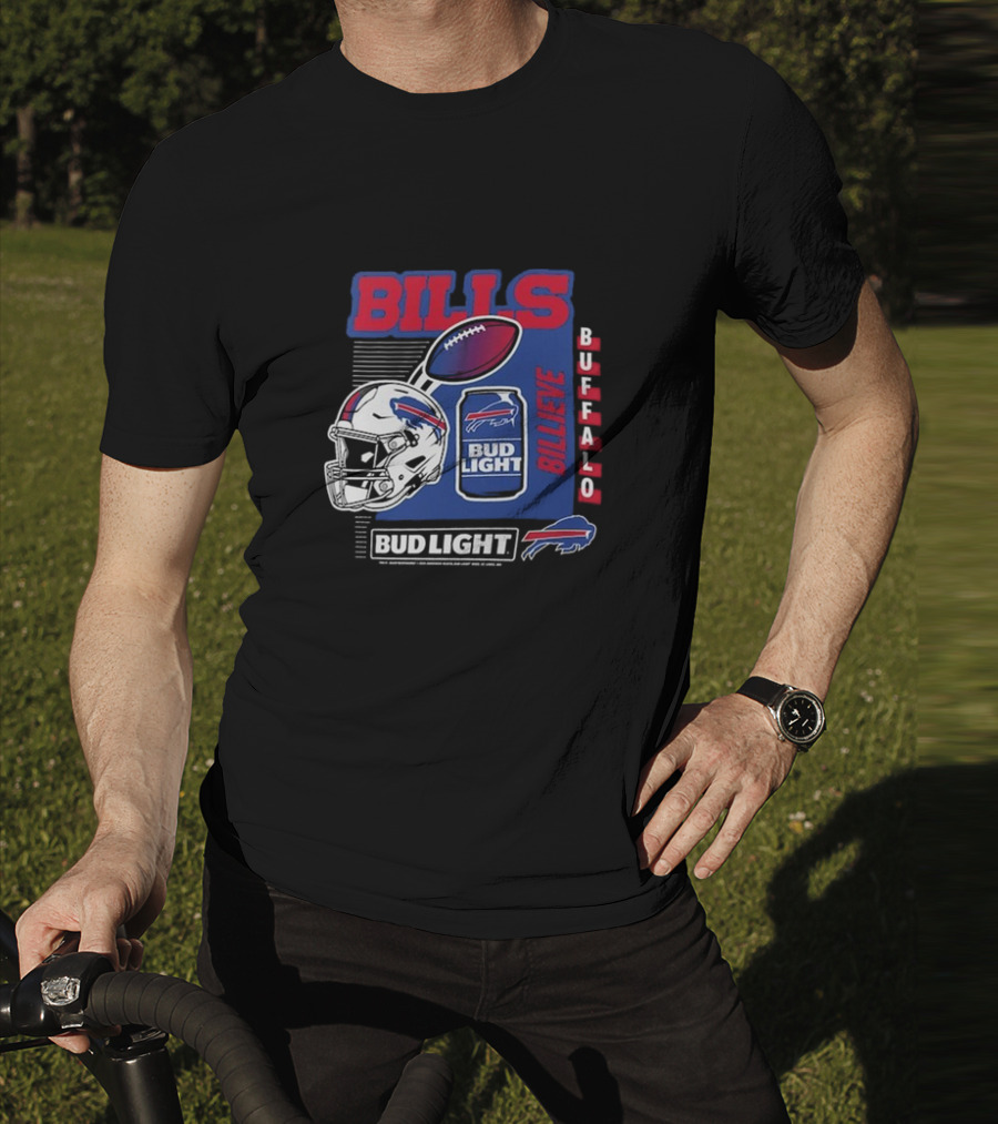 Buffalo Bills Billeve Bud Light Football Helmet Can T-Shirt