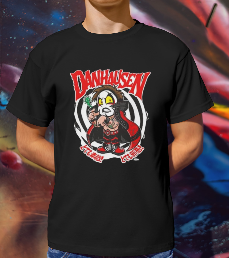 Danhausen Spiral Curse Character With Tattoo And Cape T-Shirt