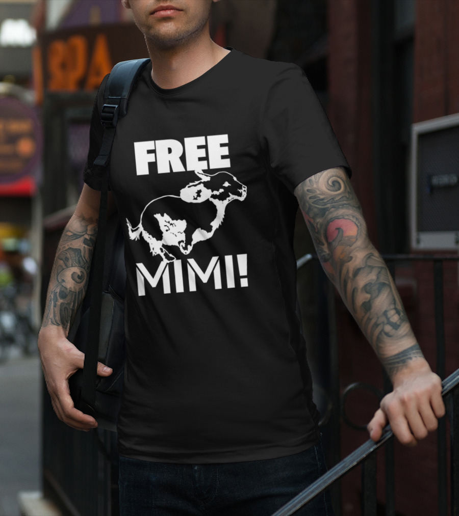 Free Mimi Running Cow T-Shirt