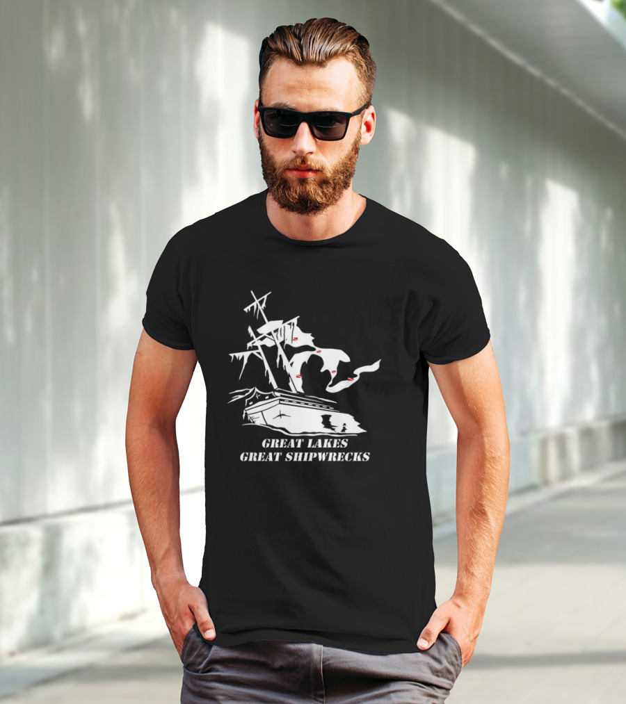 Great Lakes Great Shipwrecks Sailing Adventure T-Shirt