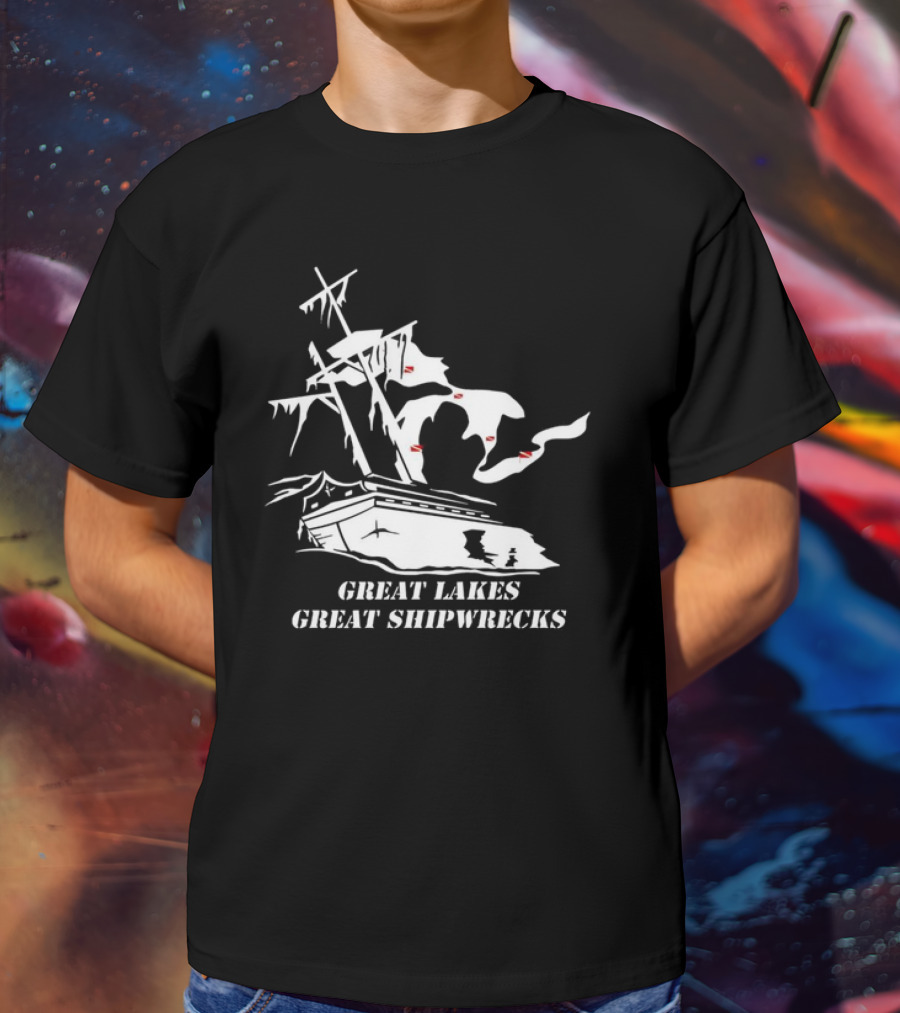 Great Lakes Great Shipwrecks Sailing Adventure T-Shirt