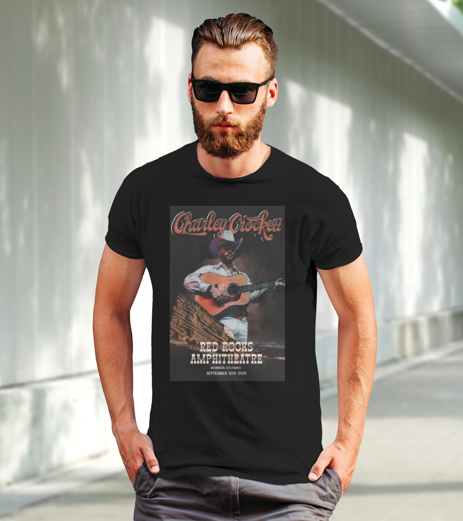 Charley Crockett Red Rocks Amphitheatre Morrison Colorado September 12th T-Shirt