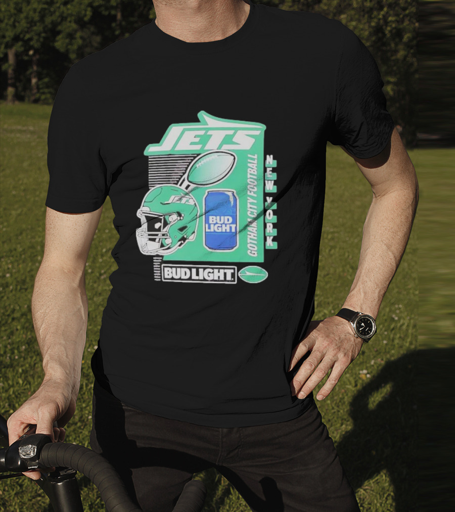 Jets New York Bud Light Gotham City Football T-Shirt